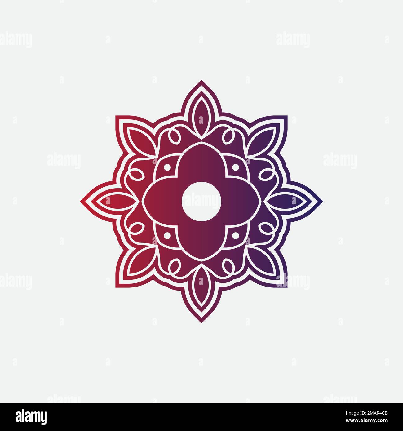 mandala-Logo-Elementvorlage, geeignet für Spa-, Yoga-, Meditations- und Spirituallogos im Vektorformat. Stock Vektor