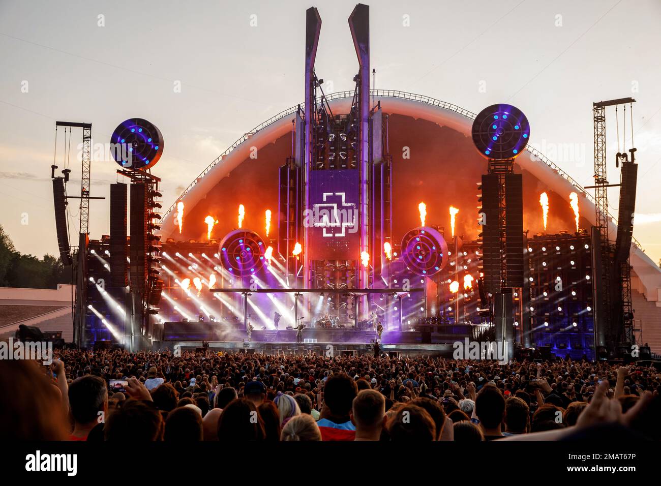 Tallinn, Estland - 20.07.2022 Uhr: Rammstein-Konzert während der World Stadion Tour Stockfoto