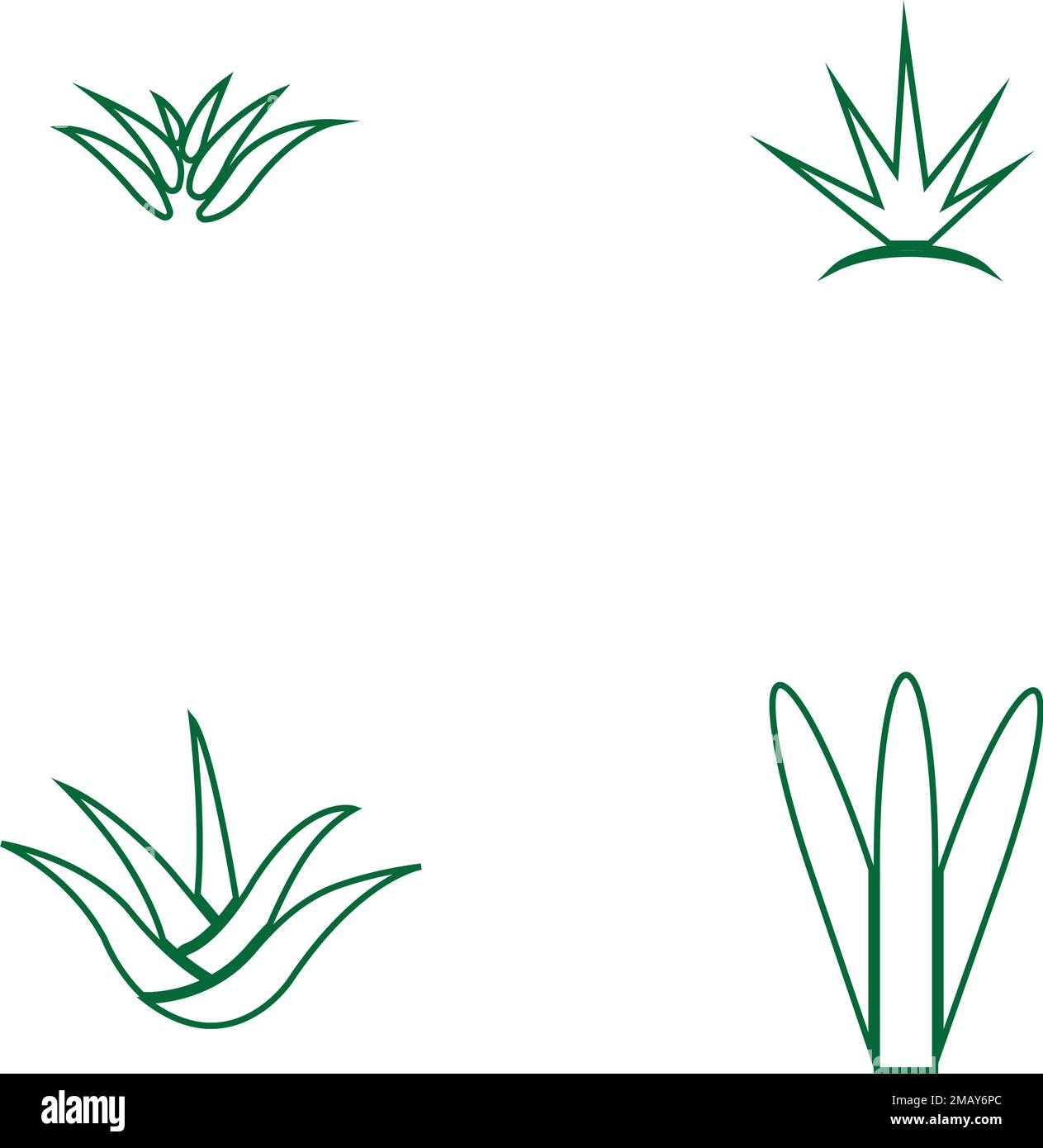 aloe Vera Logo-Design Stock Vektor