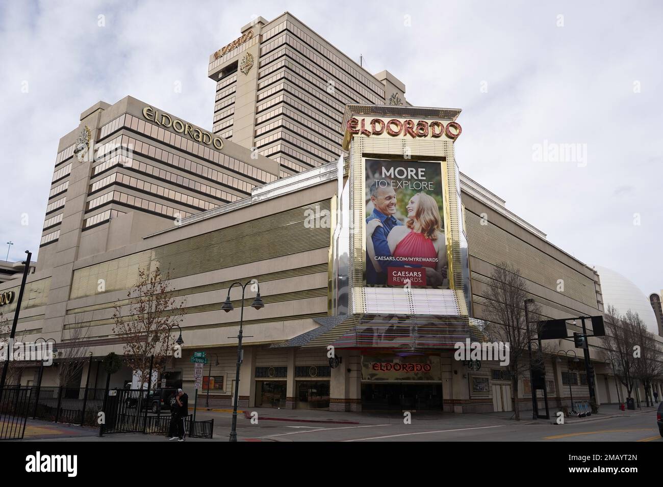 Das Eldorado Resort Casino, Freitag, 13. Januar 2023, in Reno. Stockfoto