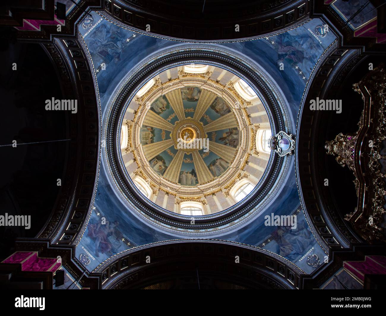 Die Decke der St. Paul's Cathedral in Mdina, Malta Stockfoto