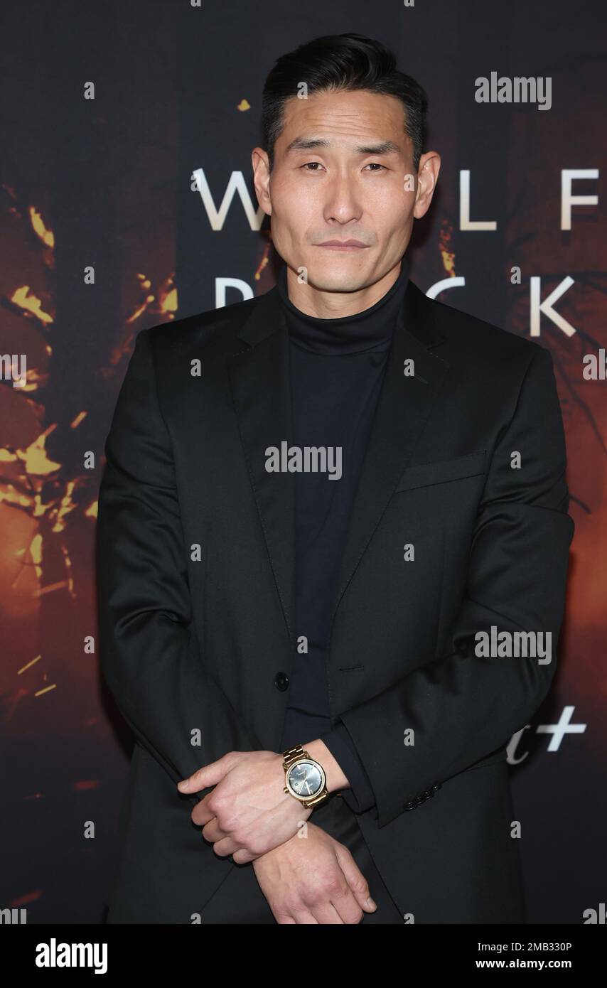 19. Januar 2023 – Los Angeles, Kalifornien – Lanny Joon. Los Angeles Premiere von Paramount+' Wolf Pack fand im Harmony Gold in Los Angeles statt. Stockfoto