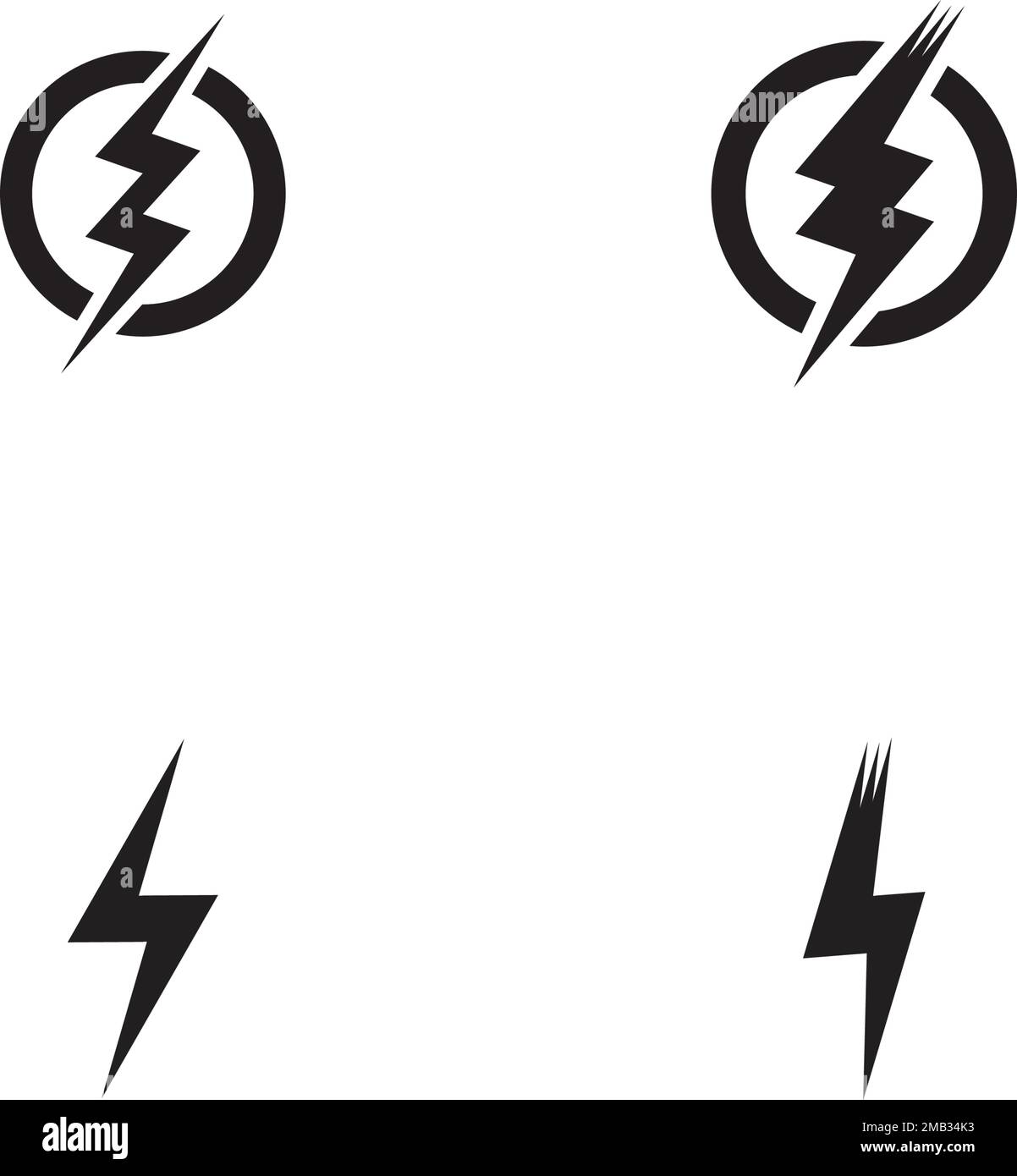 Logo mit elektrischem Symbol für elektrische Beleuchtung Stock Vektor