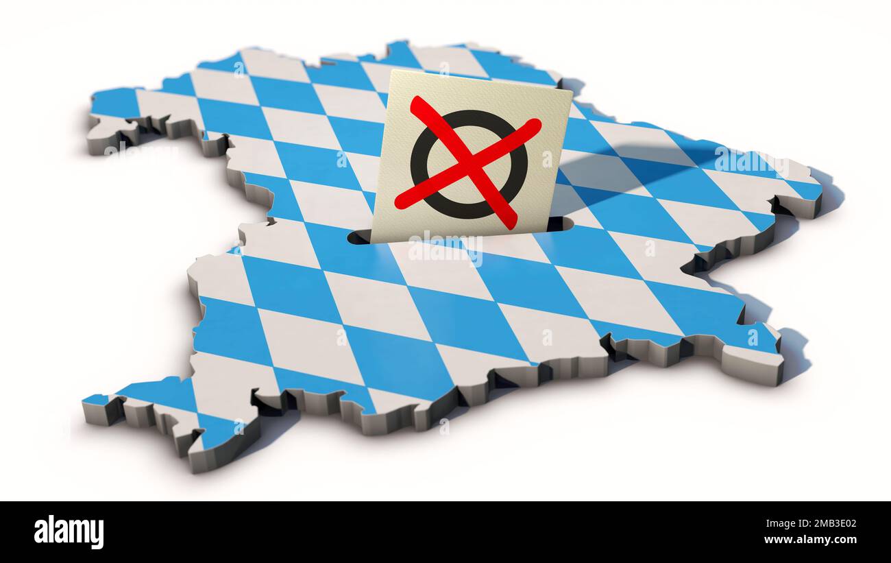 Staatswahlen 2023 im Freistaat Bayern Stockfoto