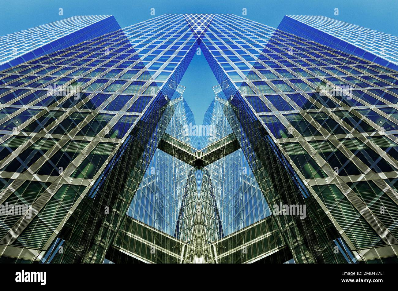 Photomontage, Highlight Towers, München, Bayern, Deutschland Stockfoto