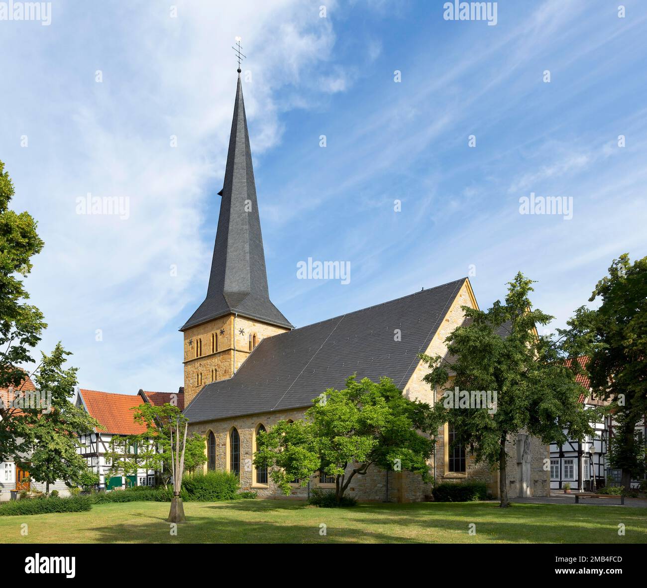 Evangelische Apostelkirche, Guetersloh, Ostwestfalen, Nordrhein-Westfalen, Deutschland Stockfoto