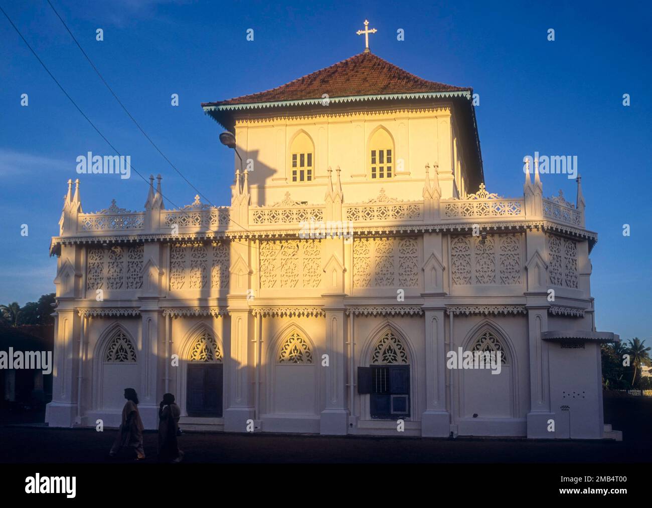 Edathuva Kirche in der Nähe von Alapuzha oder Alleppey, Kerala, Indien, Asien Stockfoto