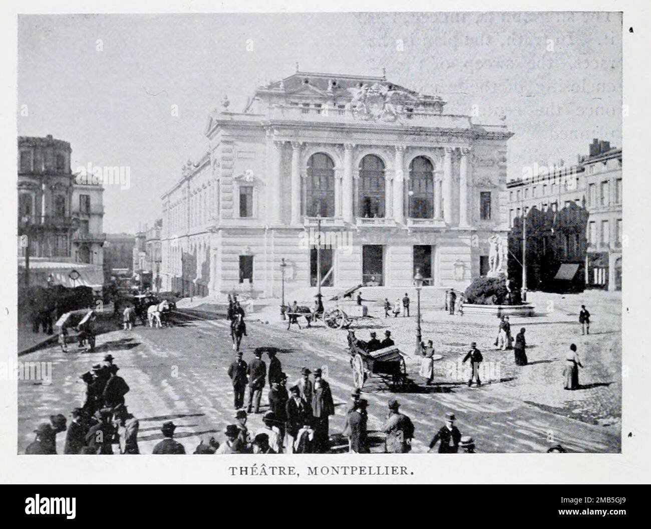 Theater, Montpellier aus dem Artikel " RECENT ARCHITECTURE IN FRANCE " von Barr Ferree vom Engineering Magazine, DAS DEM INDUSTRIELLEN FORTSCHRITT GEWIDMET ist Band IX April bis September 1895 NEW YORK The Engineering Magazine Co Stockfoto