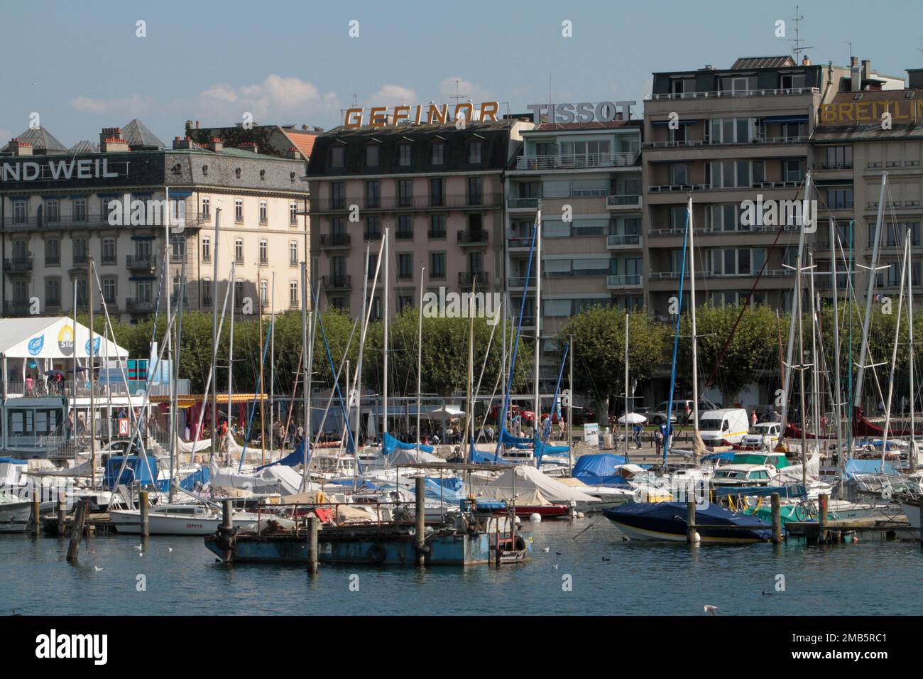 Port de plaisance. Lac Léman. Genf. Suisse. Europa. / Yachthafen. Genf. Die Schweiz. Europa. Stockfoto