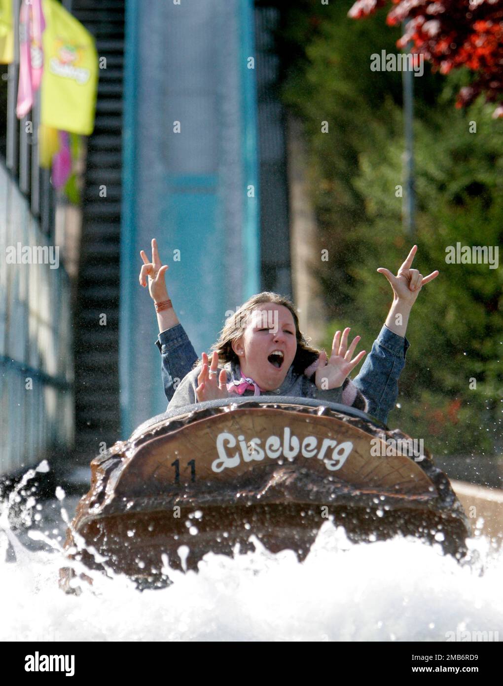 Vergnügungspark Liseberg, Göteborg, Schweden. Im Bild: Flumride. Stockfoto