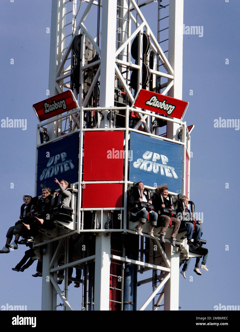 Vergnügungspark Liseberg, Göteborg, Schweden. Im Bild: Uppskjutet. Stockfoto