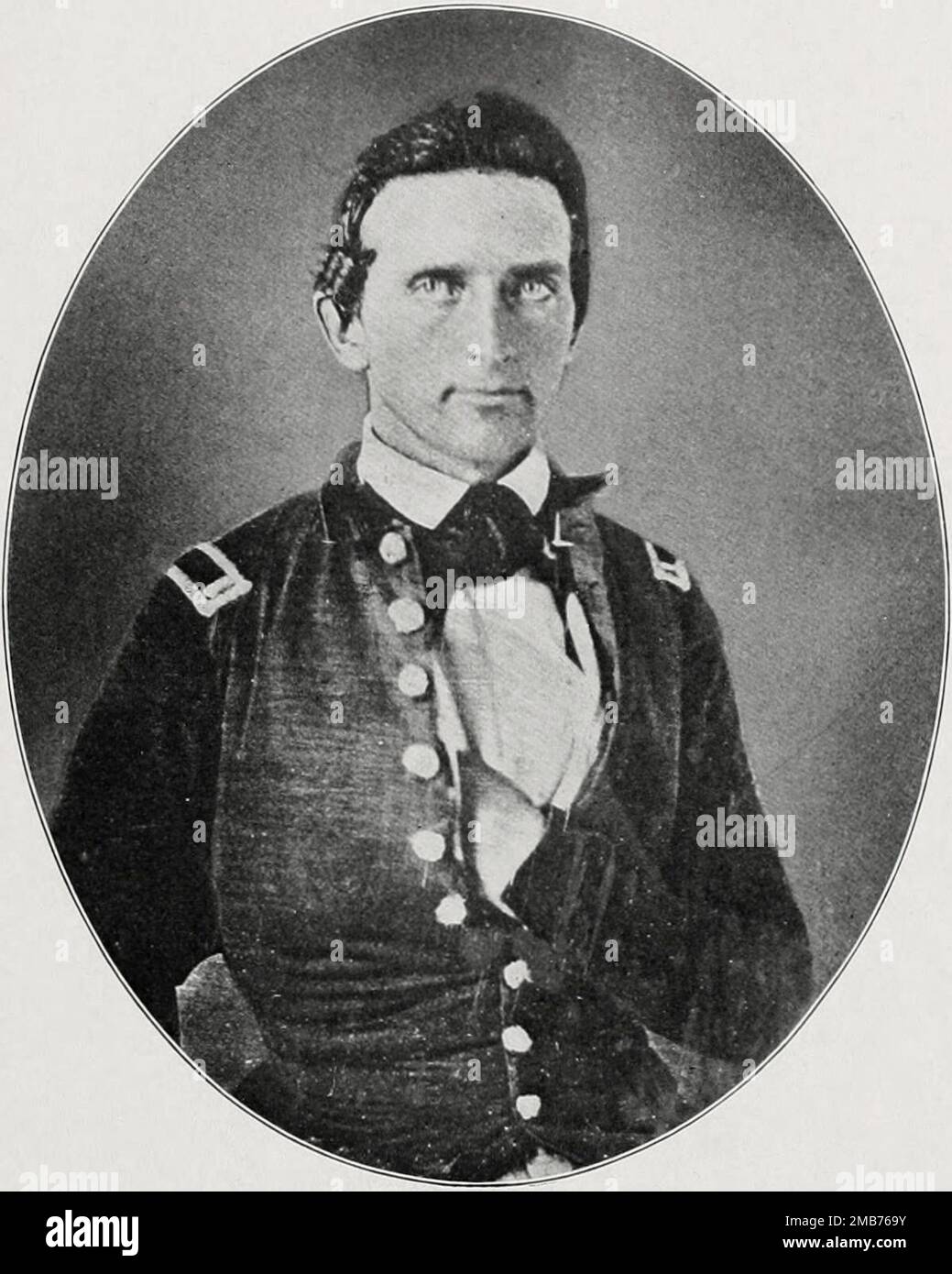 Erster Lieutenant Thomas J. Jackson irgendwann nach dem West Point-Abschluss in den späten 1840er. Er wurde im Amerikanischen Bürgerkrieg unter dem Spitznamen "Stonewall Jackson" zu einer bekannten führenden konföderierten Armee Stockfoto