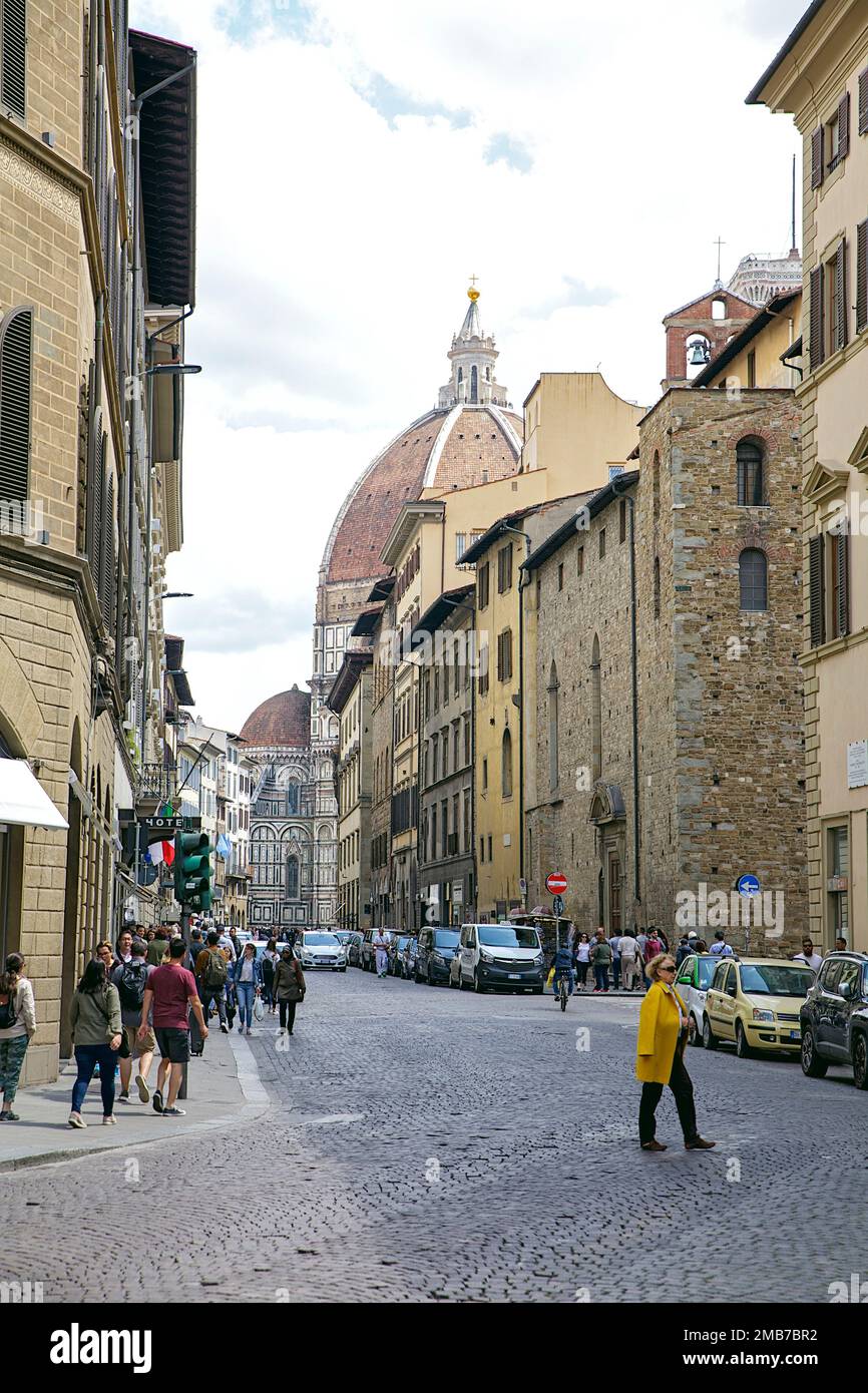 Straßenleben in Firenze Stockfoto