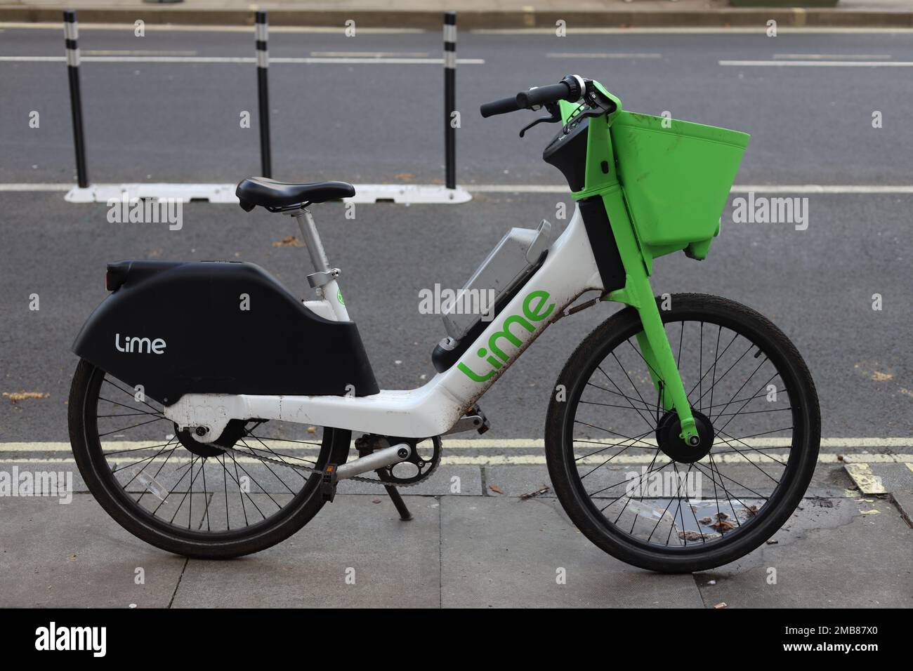 Leihfahrrad Limette. Kredit: Sinai Noor/Alamy Stockfoto