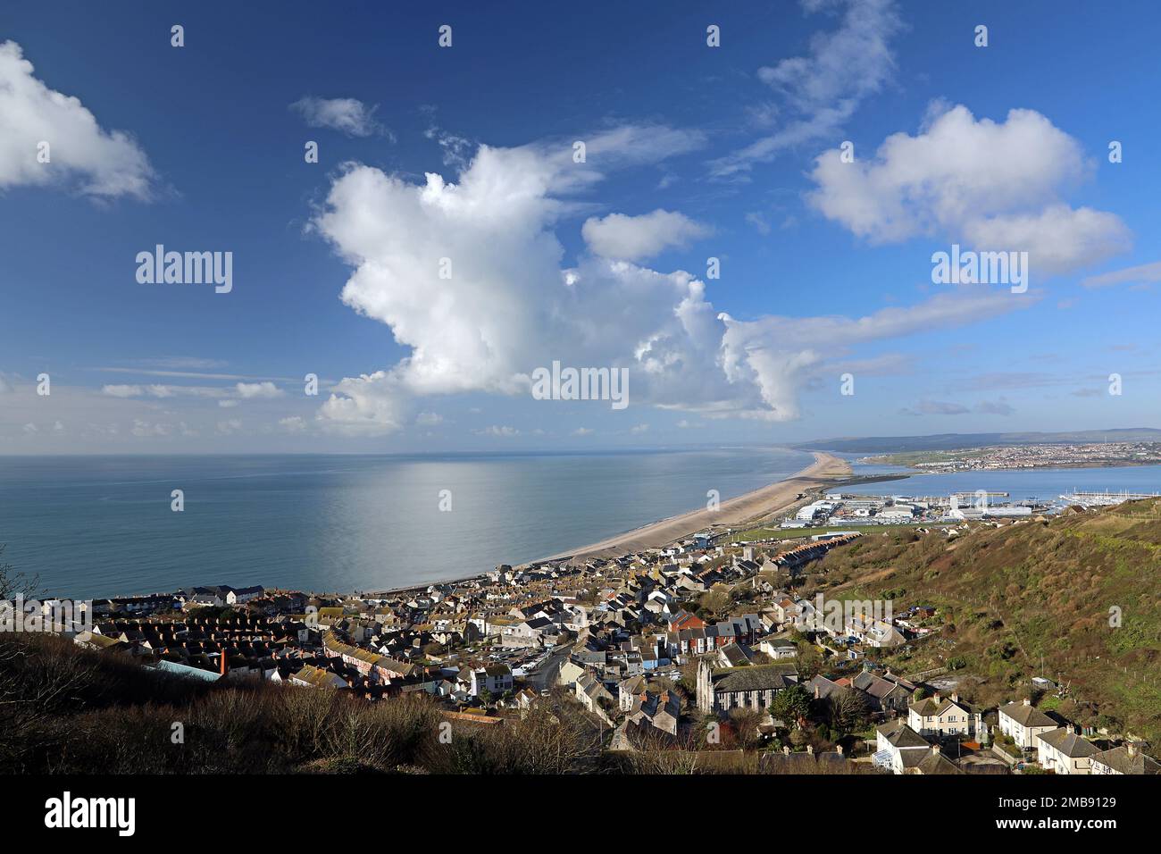 Chesil Beach, Portland, Dorset, Großbritannien Stockfoto