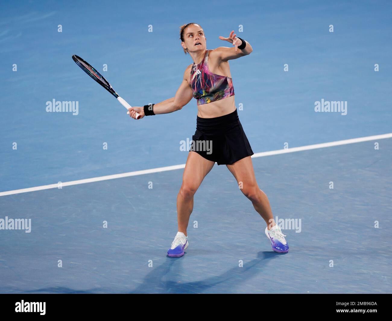 Melbourne Park 21/1/2023. Maria SAKKARI (GRE) in Aktion bei den Australian Open 2023. Corleve/Alamy Live News Stockfoto
