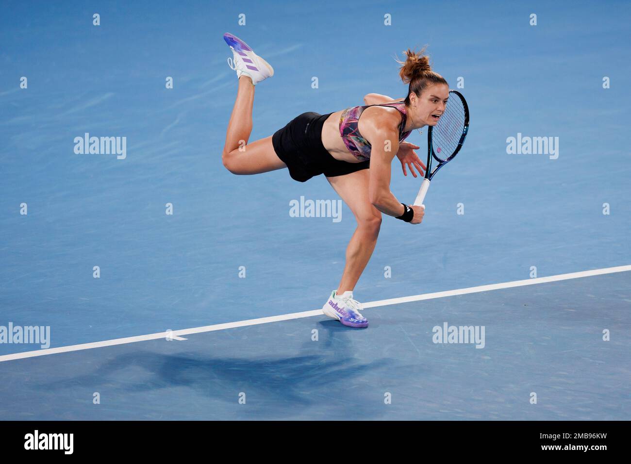 Melbourne Park 21/1/2023. Maria SAKKARI (GRE) in Aktion bei den Australian Open 2023. Corleve/Alamy Live News Stockfoto