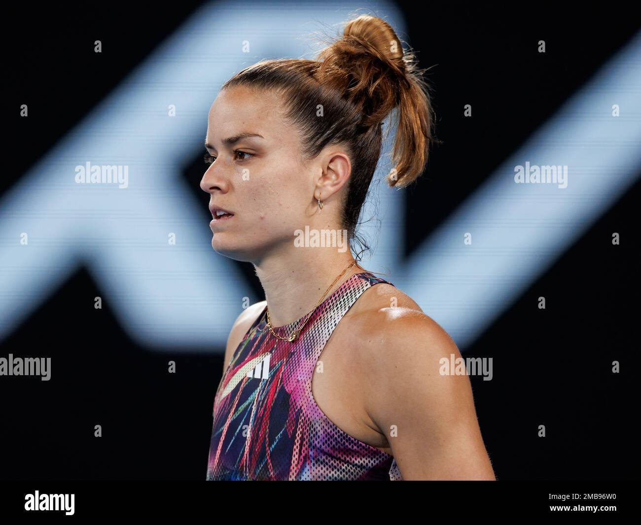 Melbourne Park 21/1/2023. Maria SAKKARI (GRE) in Aktion bei den Australian Open 2023. Corleve/Alamy Live News Stockfoto