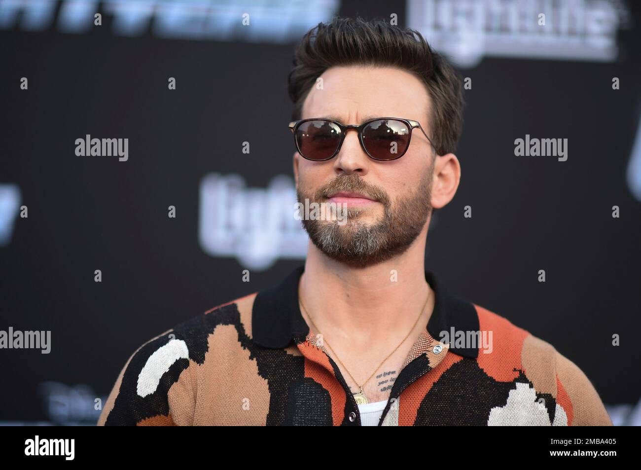 Chris Evans arrives at the premiere of "Lightyear" on Wednesday June 8, 2022, at the El Capitan Theatre in Los Angeles. (Photo by Richard Shotwell /Invision/AP) Stockfoto