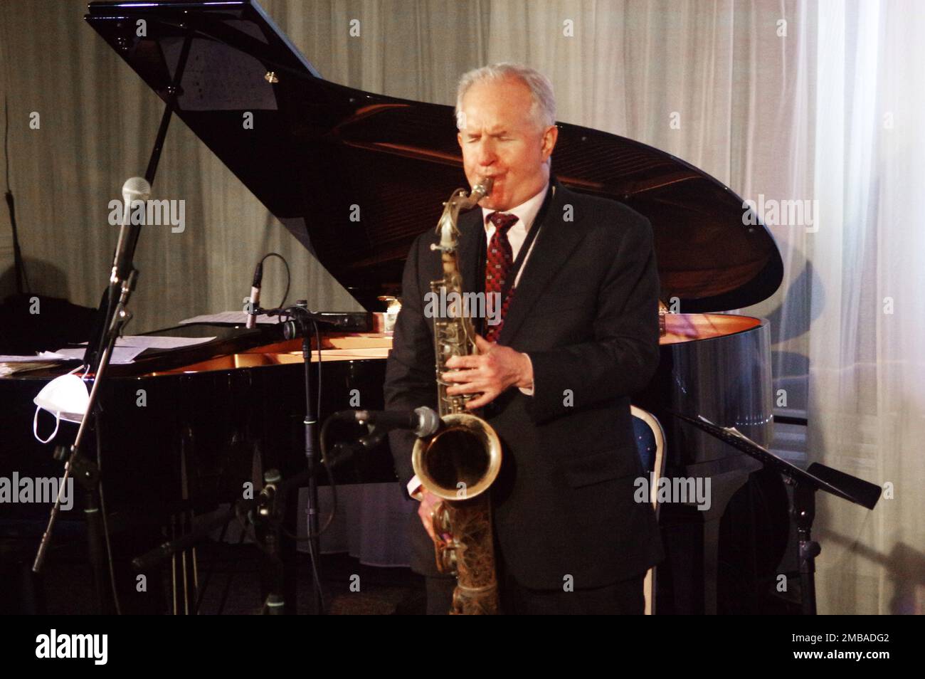 Scott Hamilton, Scott Hamiltpn Quartet, Watermill Jazz Club, Dorking, Surrey, 2022. Stockfoto