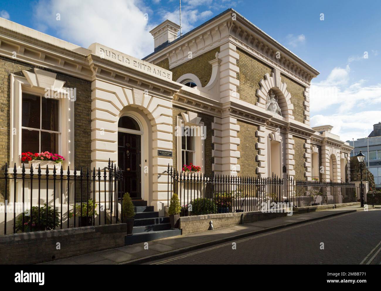 Das ehemalige County Court Building, Castle Lane, Southampton, 1851-1853, ein kunstvolles italienisches viktorianisches Gerichtsgebäude. Stockfoto