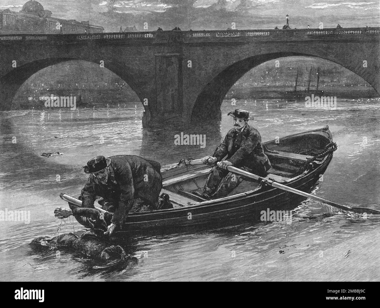 „Die Seufzerbrücke“ und Thomas Hood“, 1890. Aus „The Graphic. An Illustrated Weekly Newspaper“, Band 42. Juli bis Dezember 1890. Stockfoto