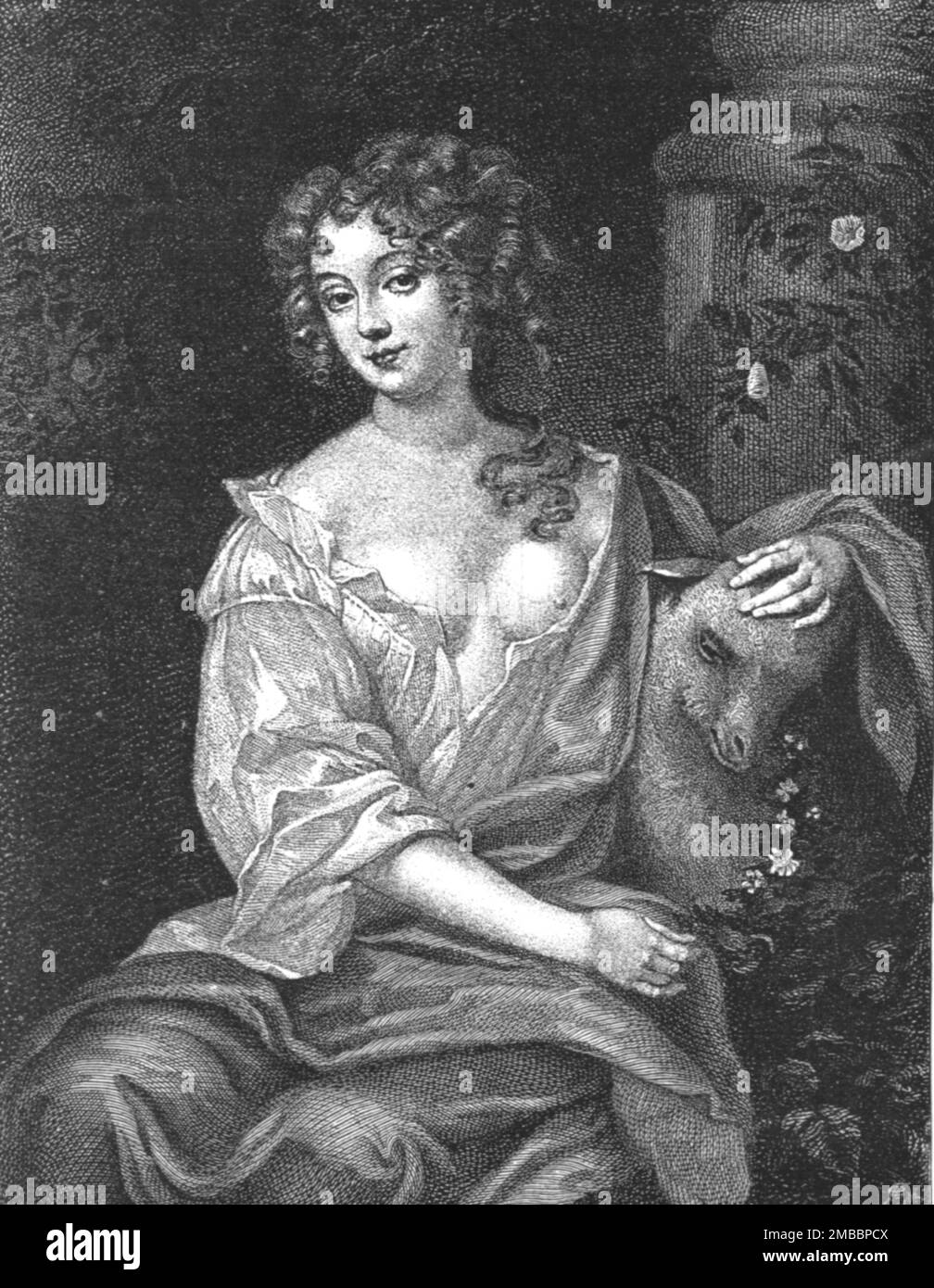 "Nell Gwynne, nach Sir Peter Lely, 1891. Aus „The Graphic. An Illustrated Weekly Newspaper“, Band 44. Juli bis Dezember 1891. Stockfoto