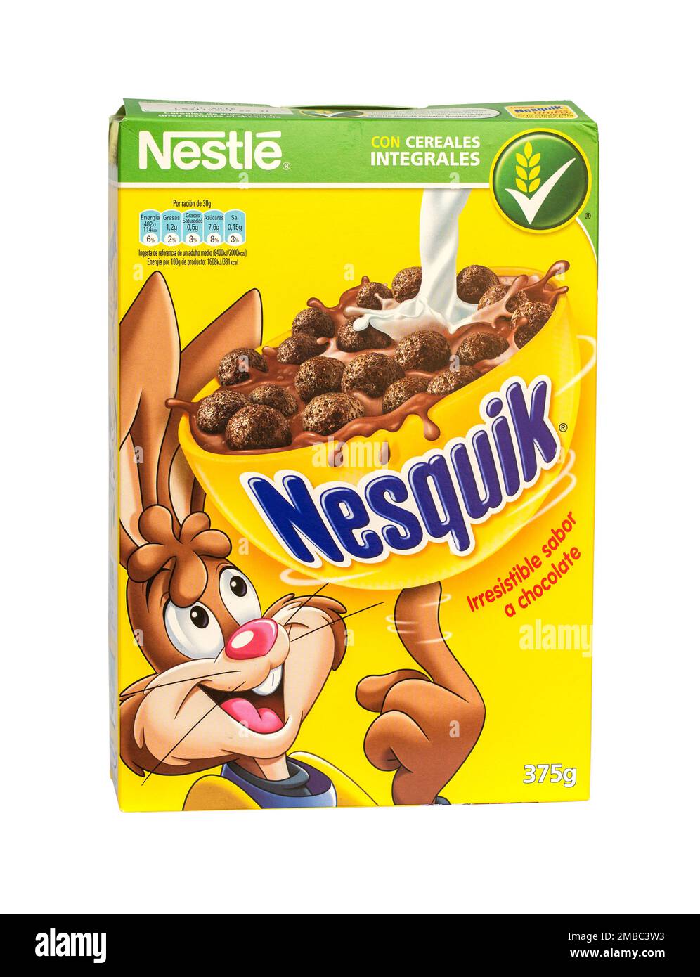 Palma, Spanien - 30. April 2016:- Nahaufnahme von Schokoladenzerealien von Nestle Brand Stockfoto