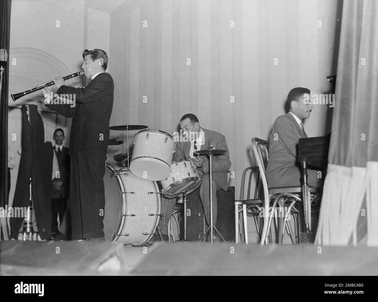 Porträt von Joe Marsala, Zutty Singleton und Teddy Wilson, National Press Club, Washington, DC, ca. 1939. Stockfoto
