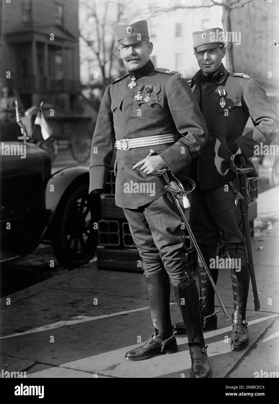 Oberstleutnant Michailo Menadovitch, serbische Armee, serbische Mission in die USA, 1918. Stockfoto