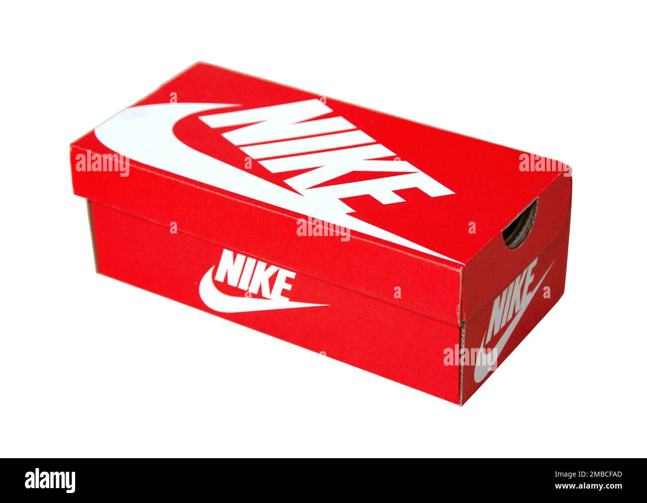 Chisinau, Moldau 26. Juni 2018: Nike Schuhbox isoliert auf weißem  Hintergrund. Nike ist einer der weltweit größten Hersteller von  Sportschuhen Stockfotografie - Alamy
