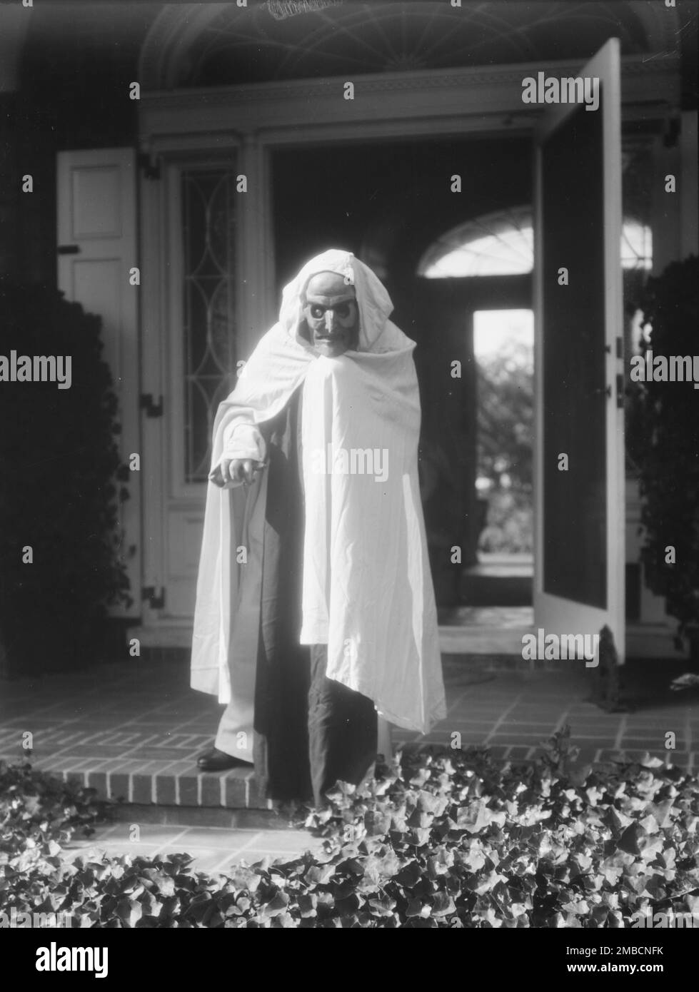 Eine Person, die eine Maske von W.T. trägt Benda, 1925. September 20. Stockfoto