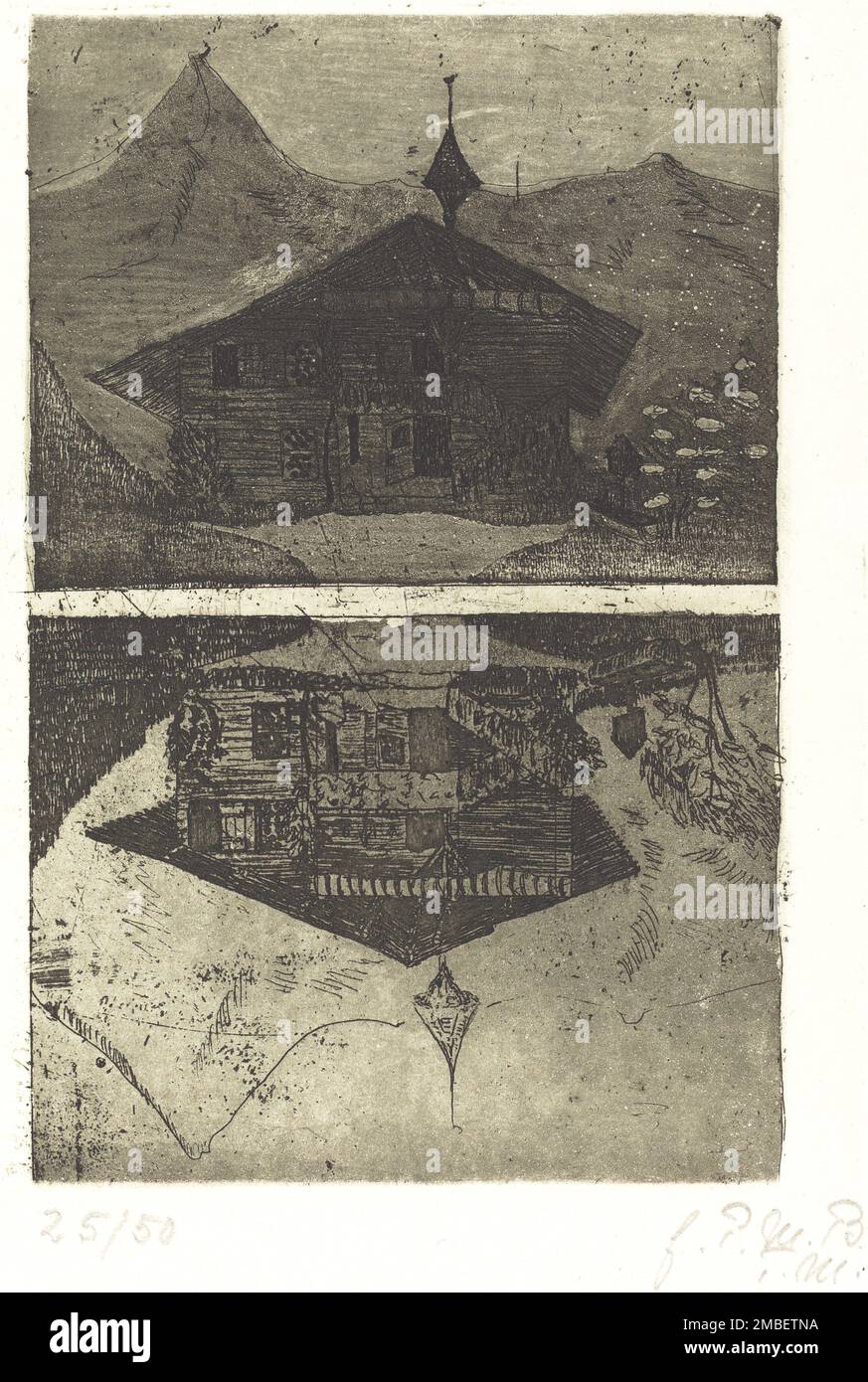 Chalet, 1899. Stockfoto