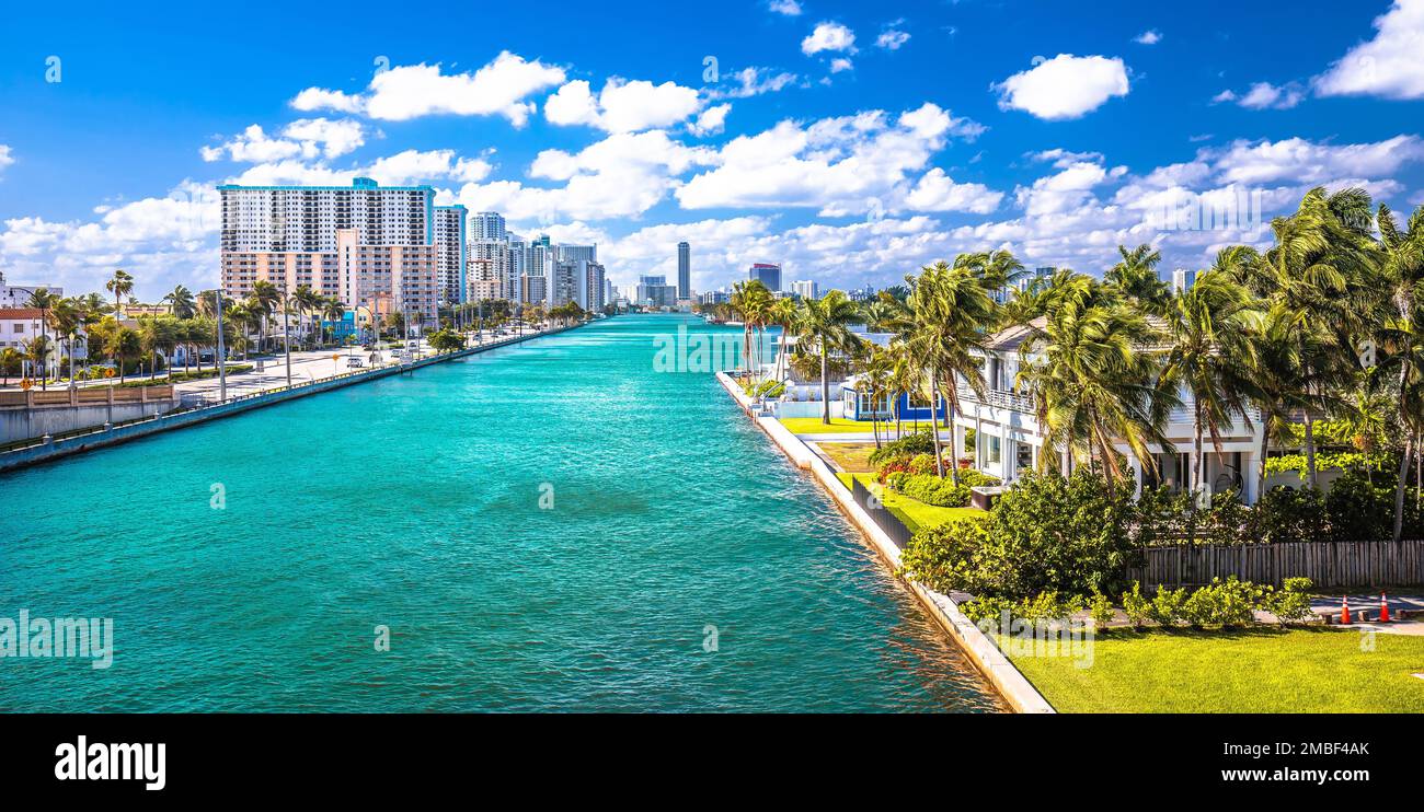 Panoramablick auf die Stadt Hollywood, Florida, Vereinigte Staaten von Amerika Stockfoto
