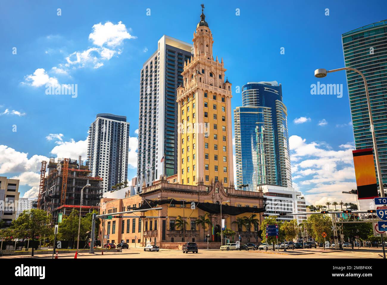 Freedom Tower in Miami Street View, Florida State of USA Stockfoto