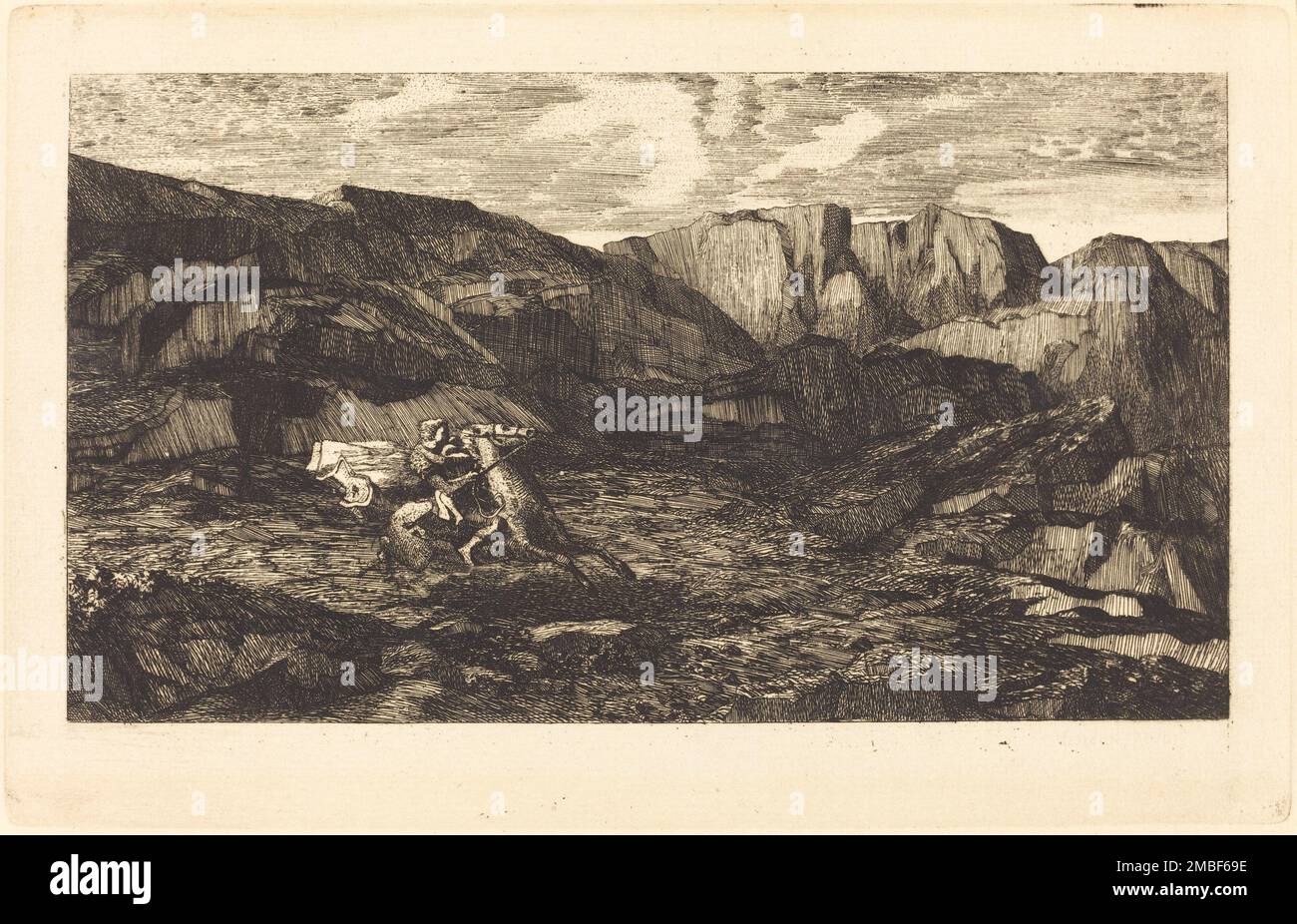 La Peur (Fear), 1865. Stockfoto