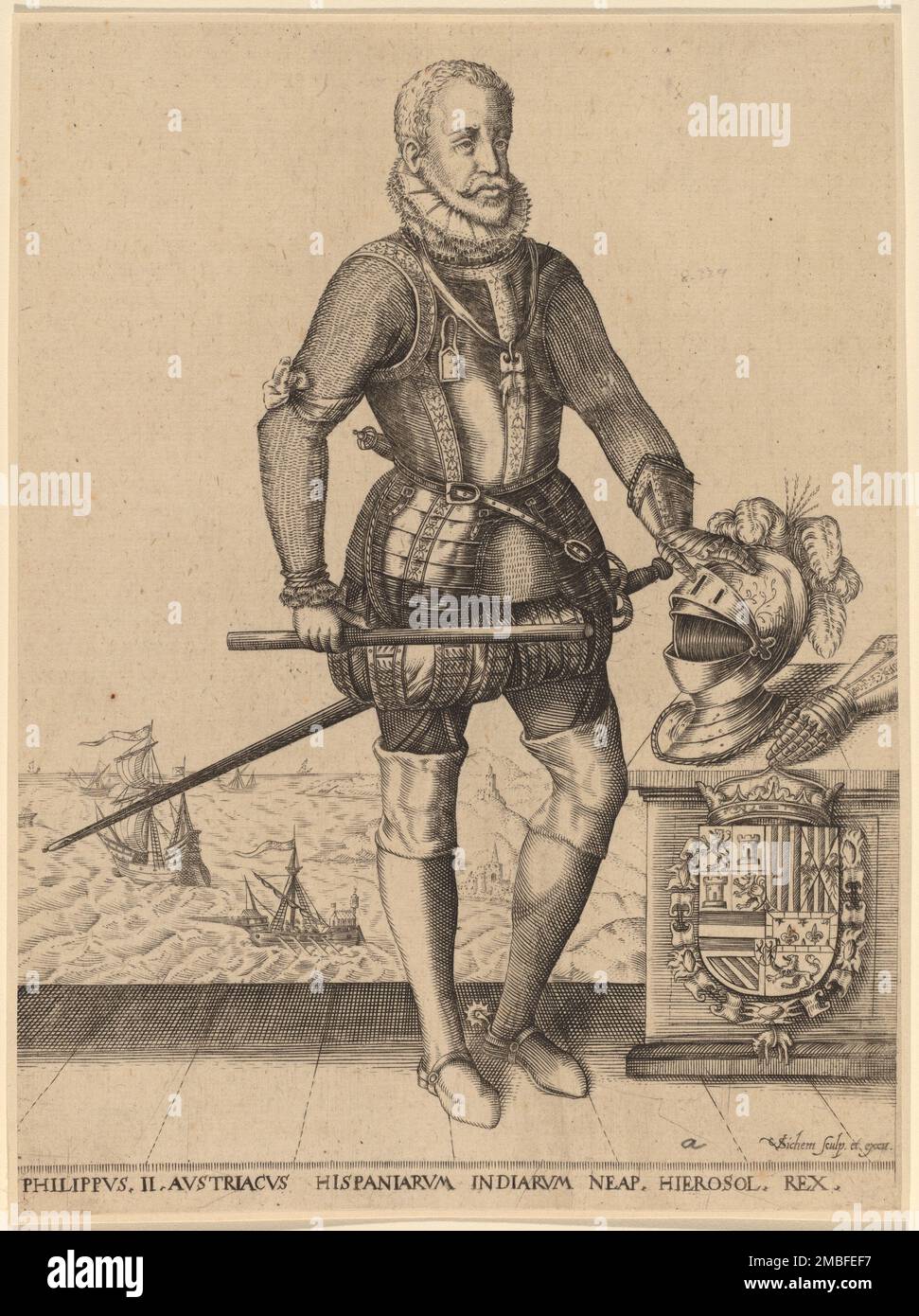 Philip II., König von Spanien. Stockfoto