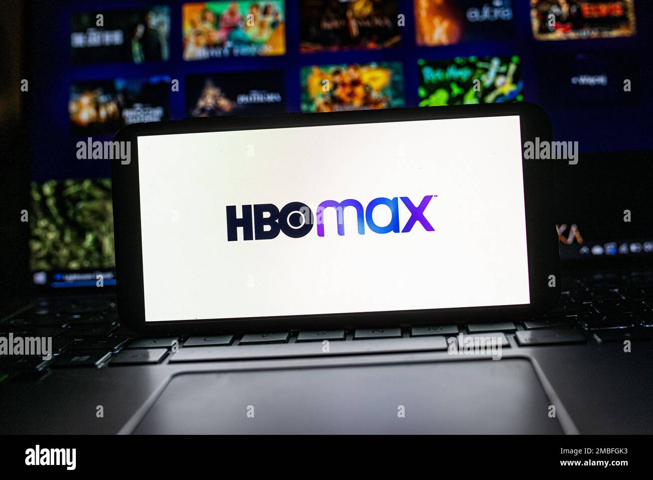Polen. 20. Januar 2023. In dieser Abbildung wird ein HBO max Logo auf einem Smartphone angezeigt. (Foto: Mateusz Slodkowski/SOPA Images/Sipa USA) Guthaben: SIPA USA/Alamy Live News Stockfoto