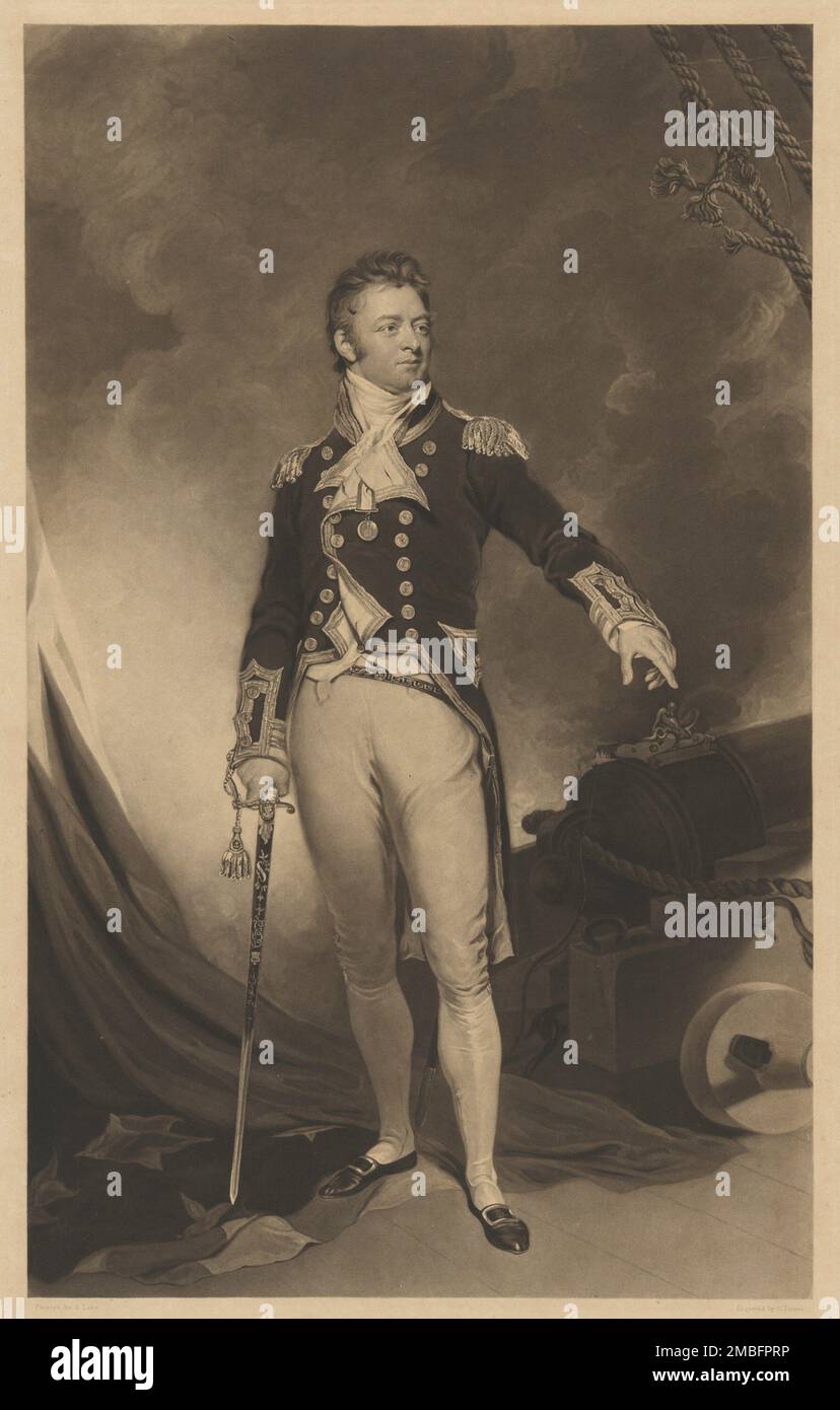 Sir Philip Bowes Vere Broke, veröffentlicht 1816. Stockfoto