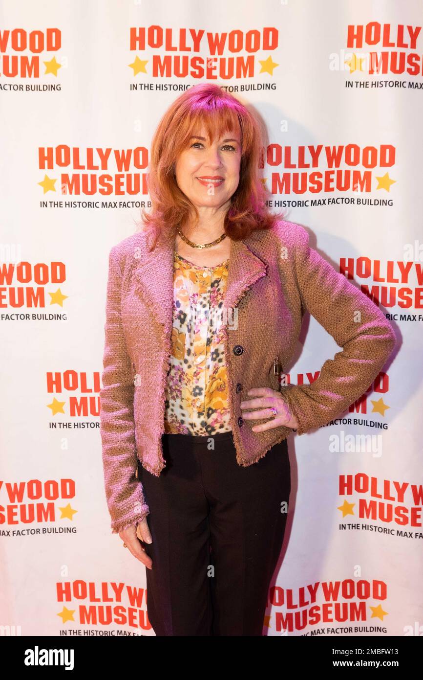 Lee Purcell besucht die Tribute-Ausstellung für die Schauspielerin Betty White im Hollywood Museum. Stockfoto