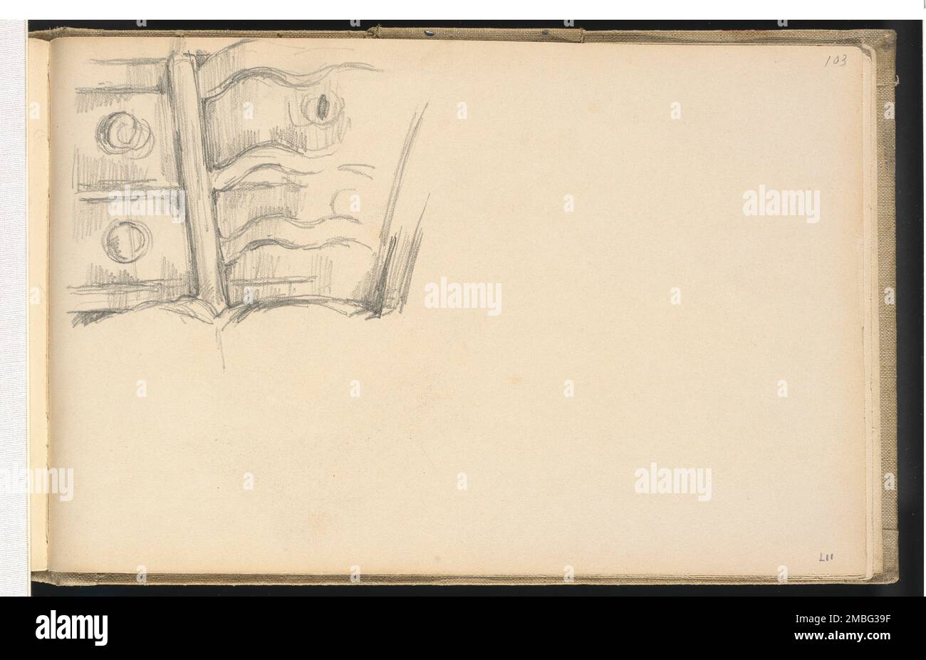 Stuhl und Kommode, 1880/1883. Stockfoto