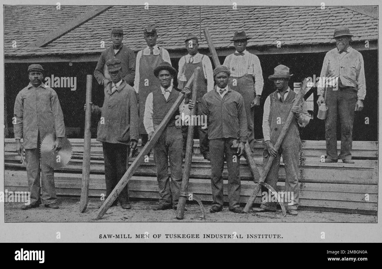 Sägemühler des Tuskegee Industrial Institute, 1902. Stockfoto