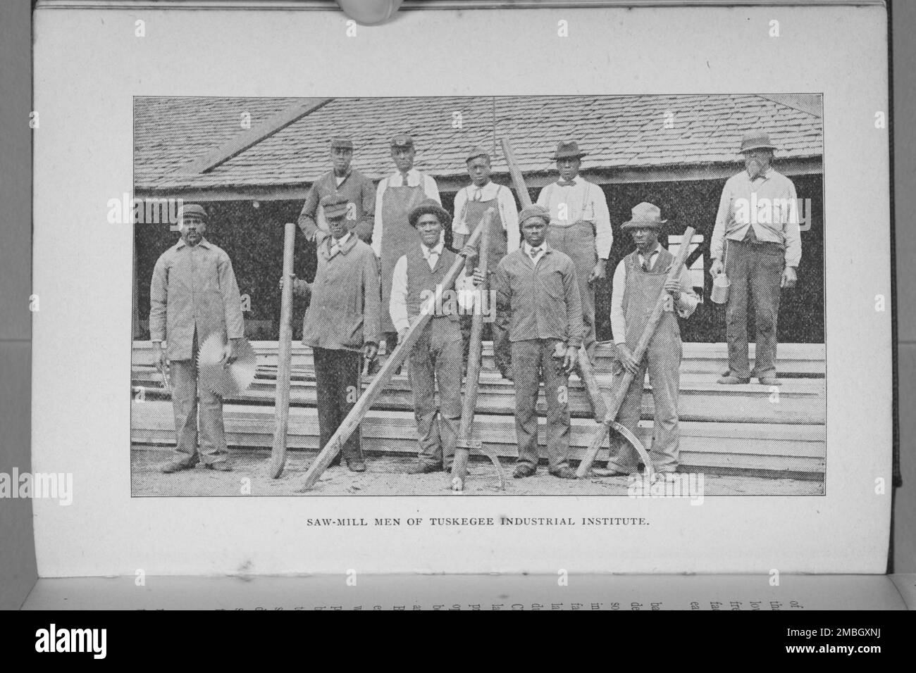 Saw-Mill Men of Tuskegee Industrial Institute, 1897. Stockfoto