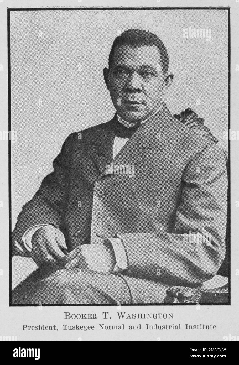 Booker T. Washington; Präsident des Tuskegee Normal and Industrial Institute, 1911. Stockfoto