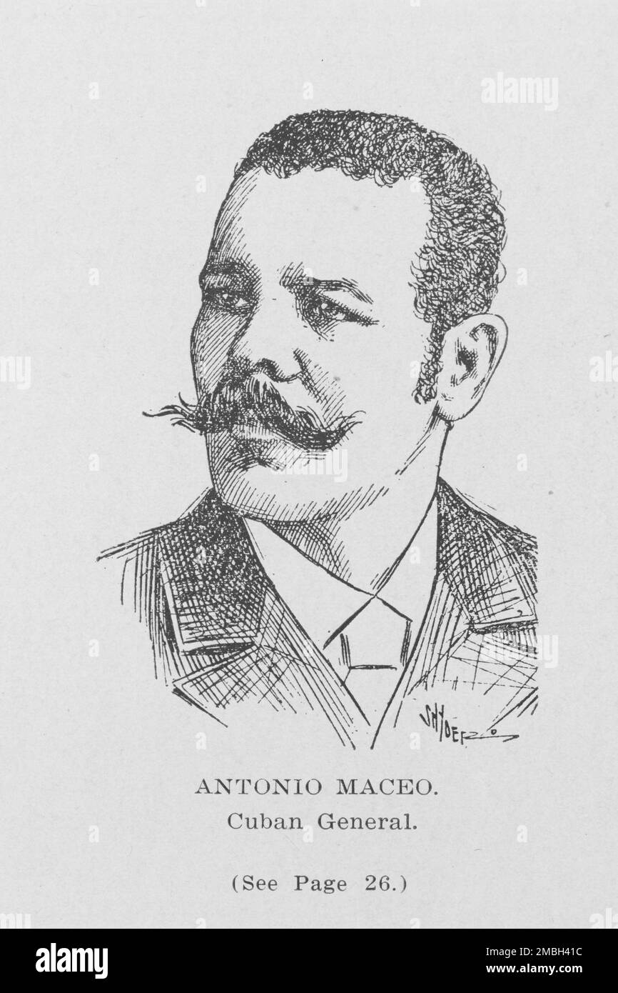 Antonio Maceo; Kubanischer General, 1907. Stockfoto