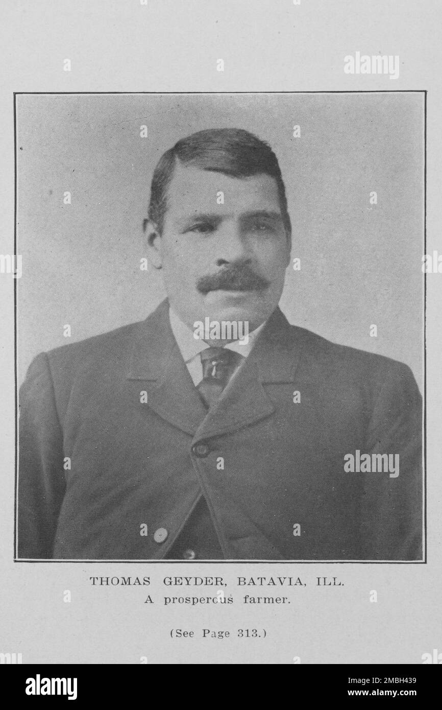 Thomas Geyder, Batavia, Illinois; ein wohlhabender Bauer, 1907. Stockfoto