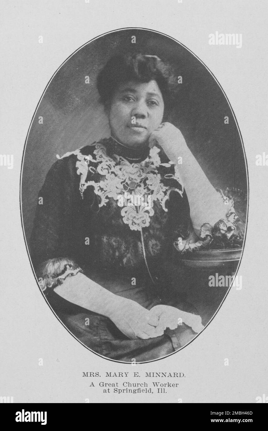 Mrs. Mary E. Minnard, Eine großartige Kirchenarbeiterin in Springfield, Illinois, 1907. Stockfoto