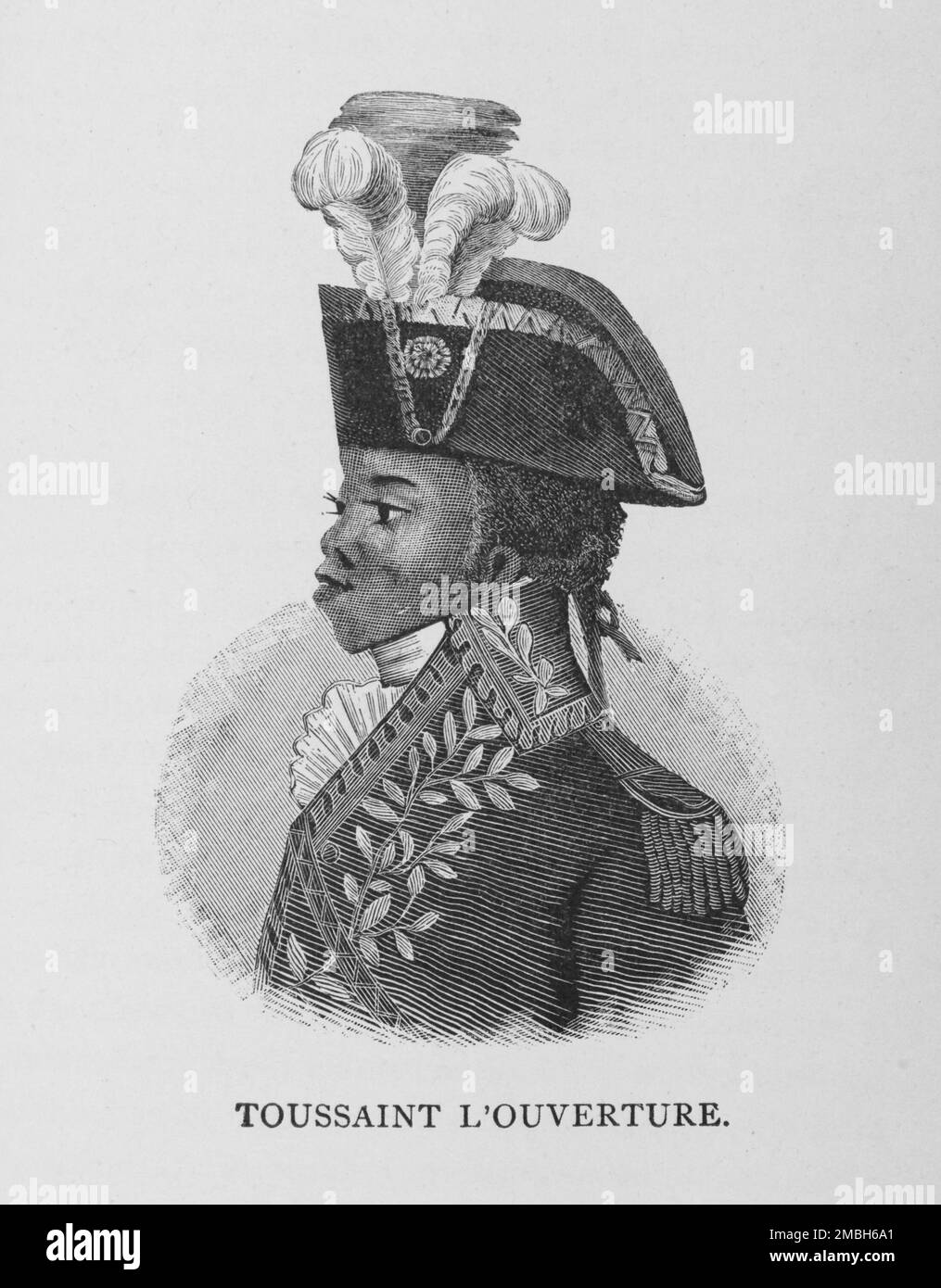 Toussaint L'Ouverture, 1887. Francois Dominique Toussaint-Louverture, haitianischer Revolutionsführer und General, wurde in der französischen Kolonie Saint-Domingue, heute bekannt als Haiti, versklavt geboren. Er erhob sich, um General zu werden und der prominenteste Führer der haitianischen Revolution. Aus "Men of Mark: Eminent, Progressive and Rising" von William J. Simmons. Stockfoto