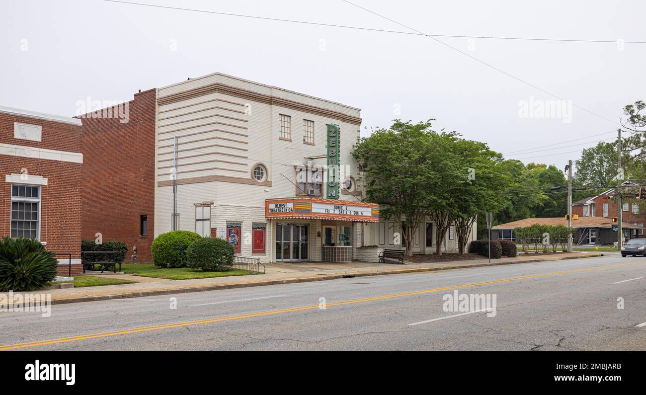 Kairo, Georgia, USA - 16. April 2022: Das historische Zebulon Theatre Stockfoto