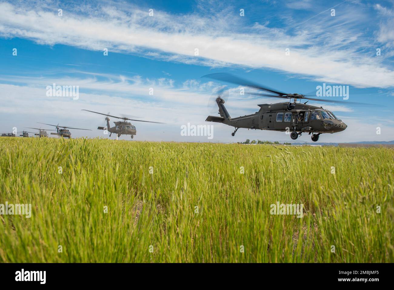 Die 1. der Idaho National Guard des 183. Aviation Regiment führte am 16 ...